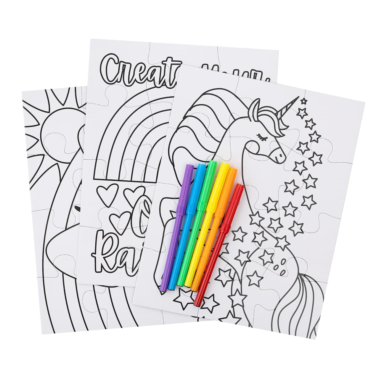 Colorbok® Make It Colorful! Color Your Own Fantasy Puzzles Kit